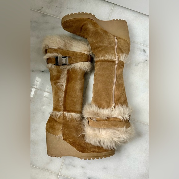 COACH suede & shearling boot - Picture 4 of 10
